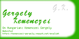 gergely kemenczei business card